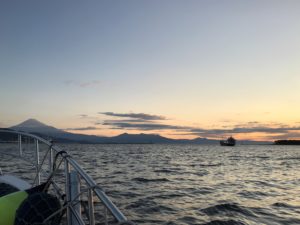 初冠雪の美しい富士山